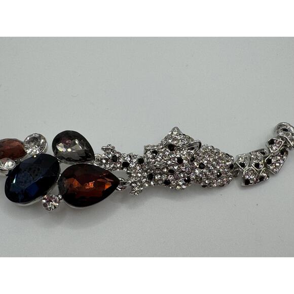 Vintage Jeweled Panther Bracelet - Picture 2 of 3